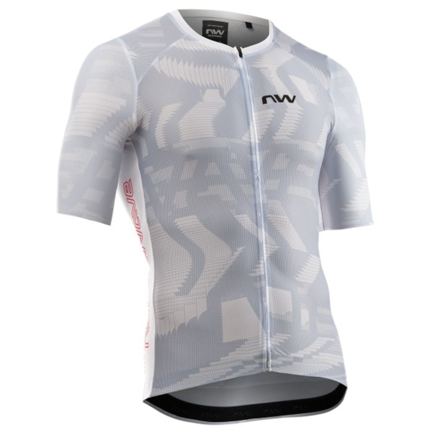 MAGLIA MANICHE CORTE BLADE AIR - LIGHT GREY/RADIANT RED